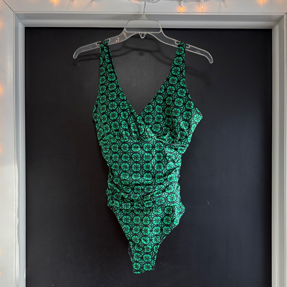 Boden Green Patterned One Piece - image 1